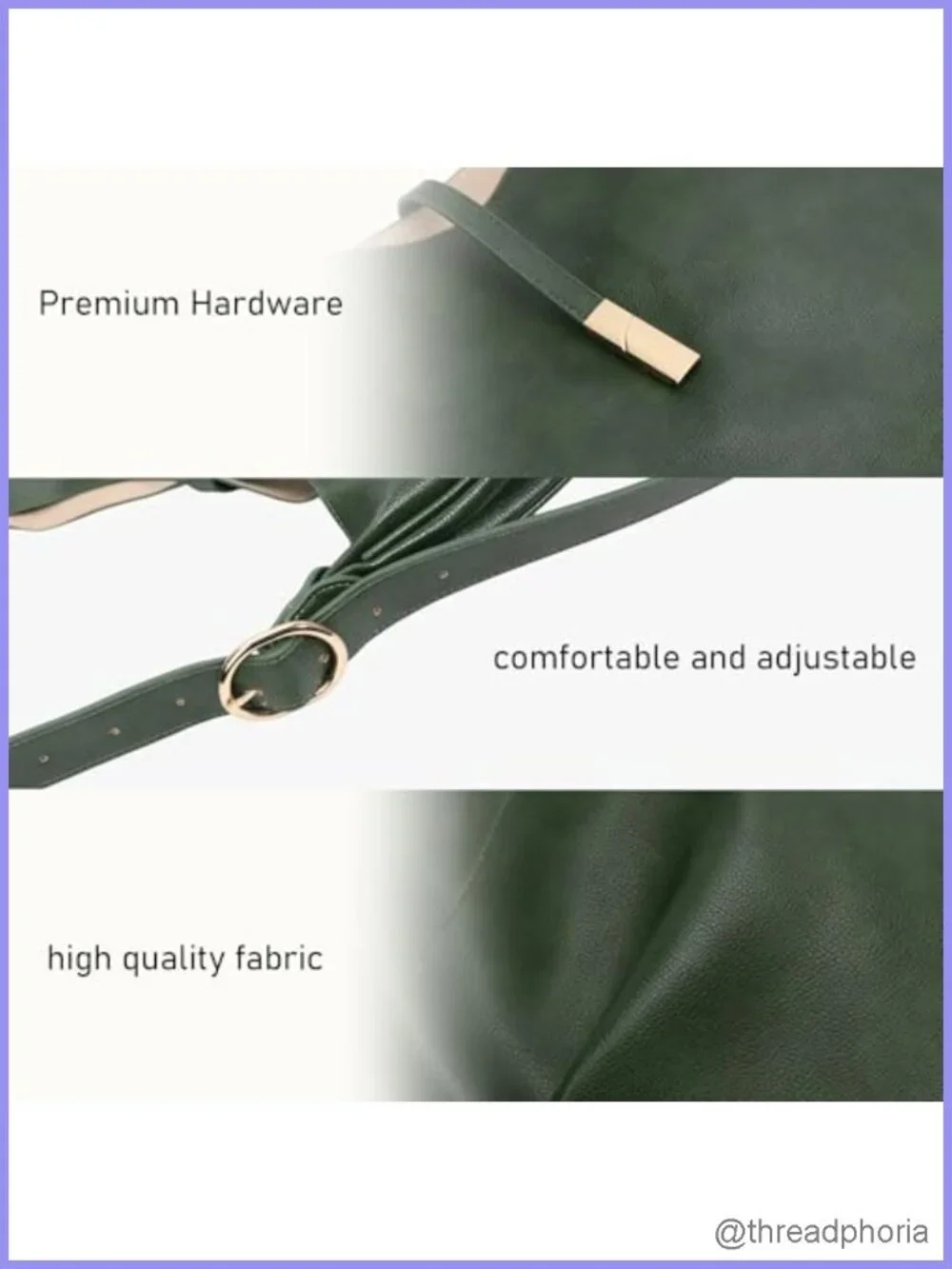 Faux Leather Hobo Shoulder Bag with Adjustable Strap, Zip Pocket